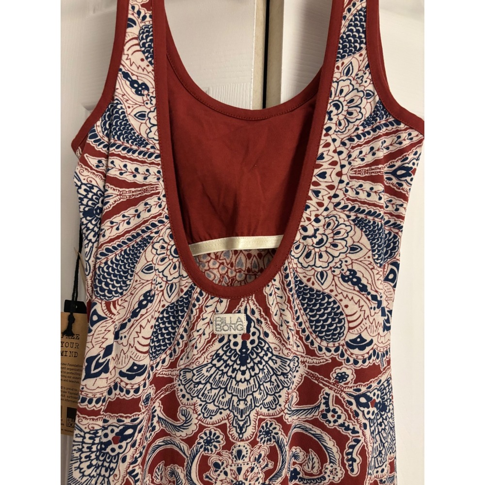 Billabong Love Long Last Maxi Dress Size M NWT Burnt Helena Boho Print MSRP $70 - Picture 10 of 11